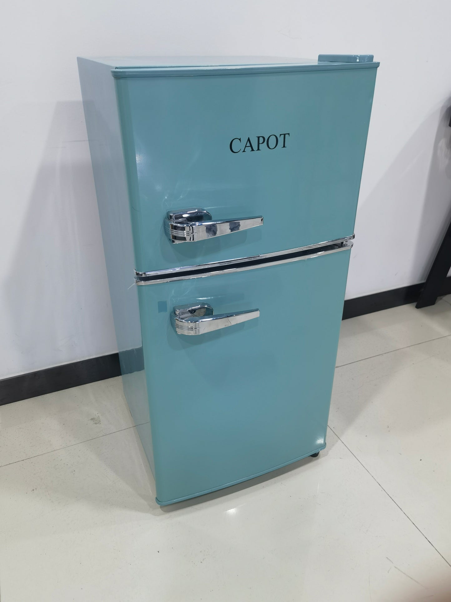 CAPOT Retro Mini Fridge with Freezer:Refrigerator with 2 Doors -  Small Fridge for Bedroom Dorm Office