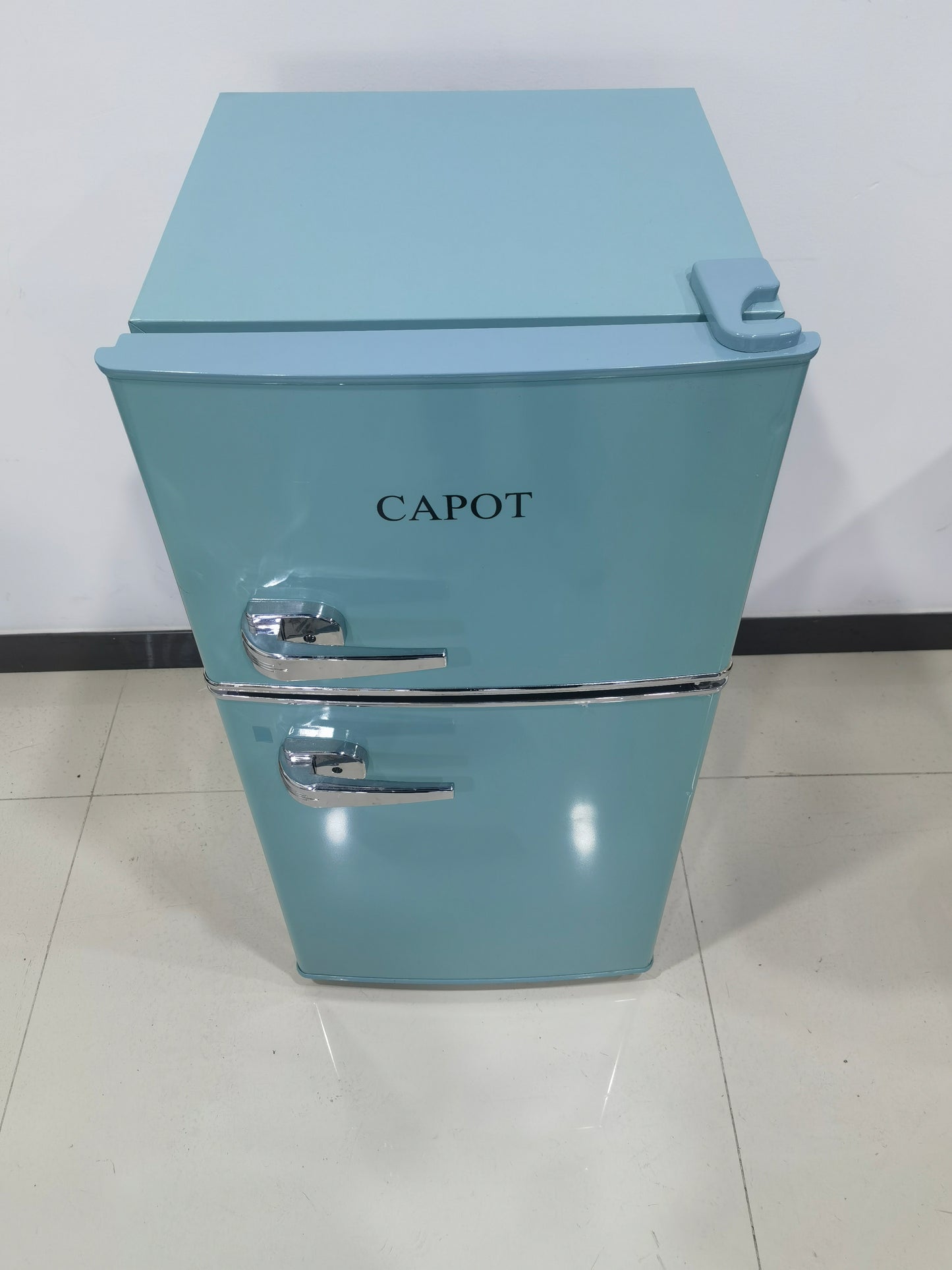 CAPOT Retro Mini Fridge with Freezer:Refrigerator with 2 Doors -  Small Fridge for Bedroom Dorm Office